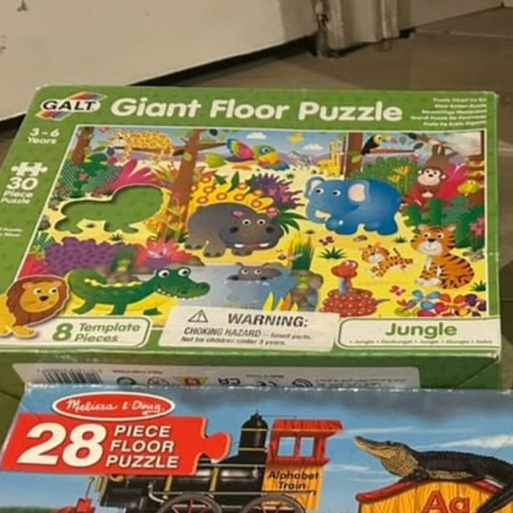 🧩🌴 Galt Giant Jungle Floor Puzzle – 30 Pieces inclu. 8 Animal Templates 🌴🧩